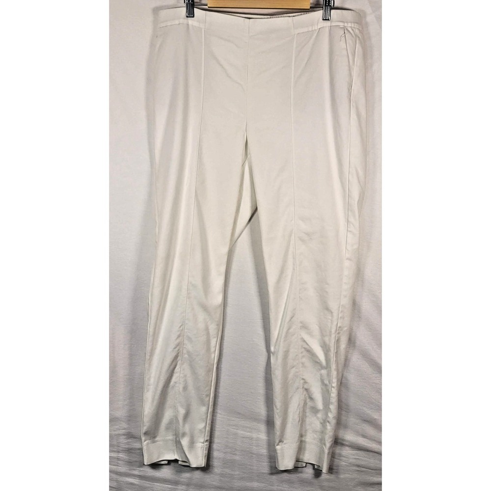 J Jill Pants Womens 18 Tall White‎ Essential Slim Ankle Stretch Pull On